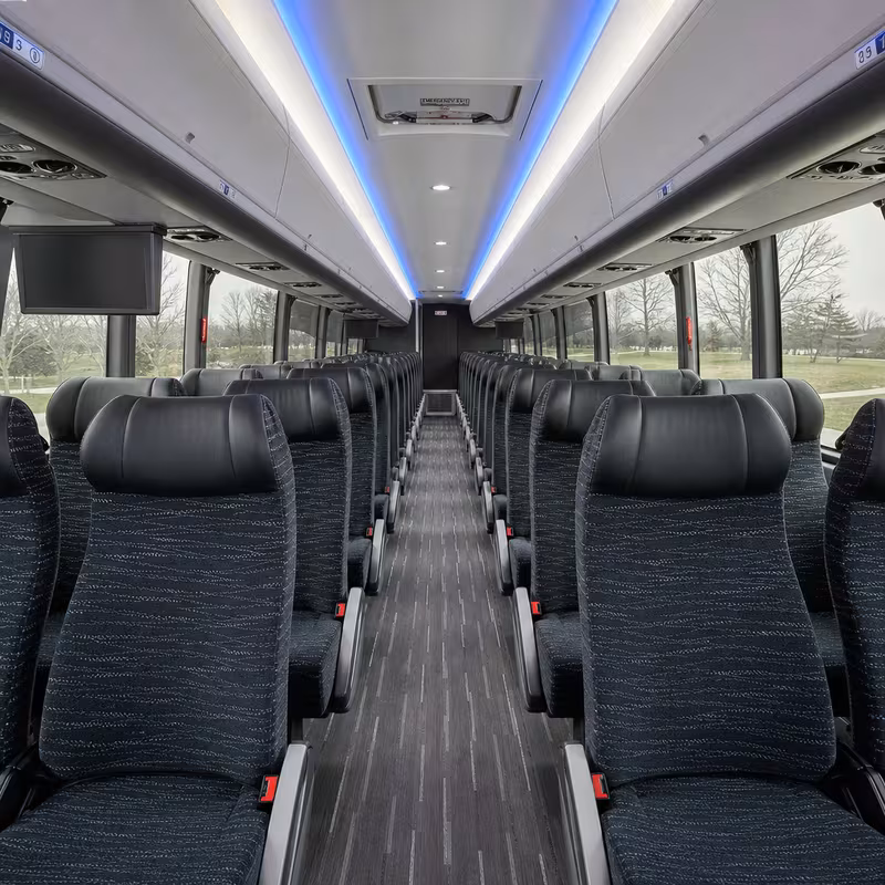 40-56 Passenger Charter Bus Interior