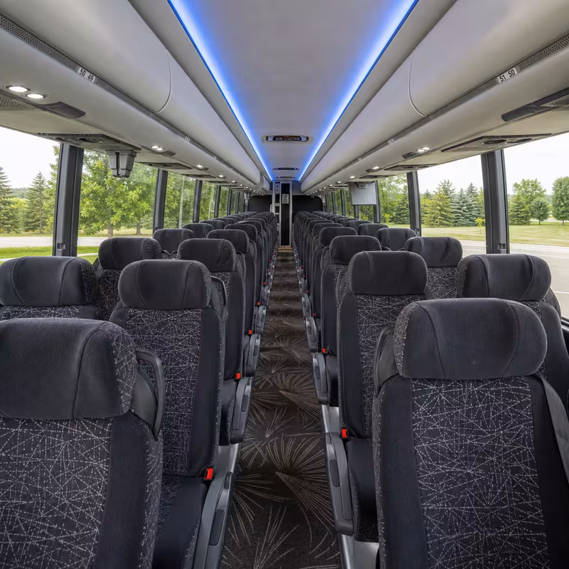 40-56 Passenger Charter Bus Interior