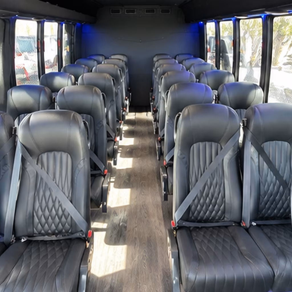 Oakland Corporate Transportation party bus interior