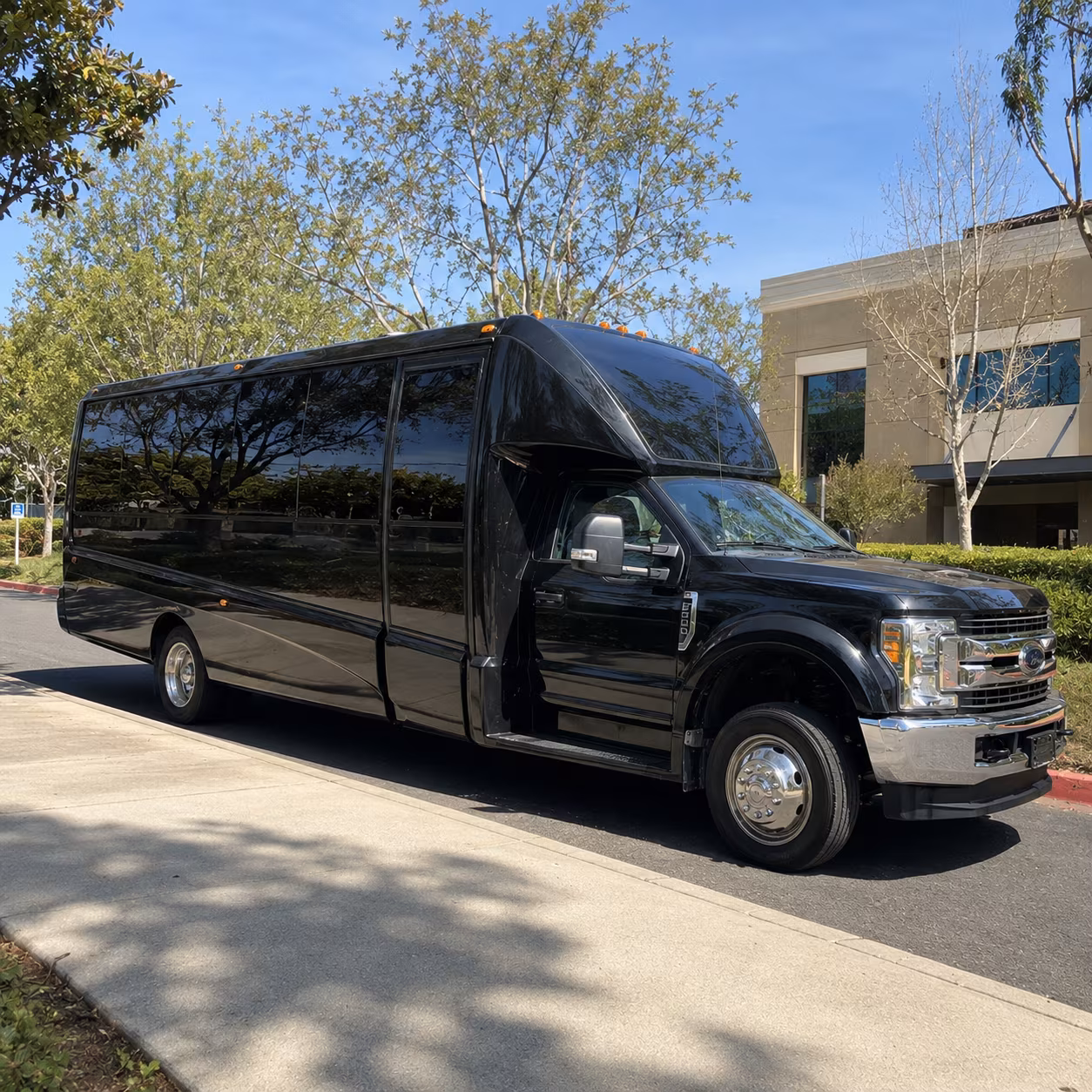 Oakland Private Event Transportation party bus exterior