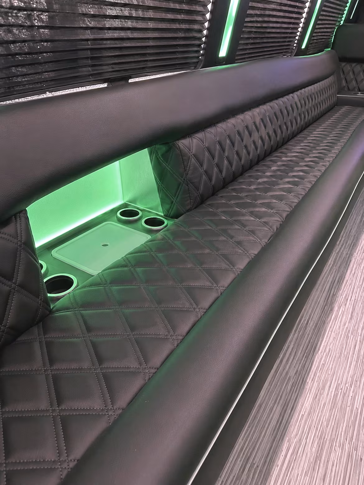 Oakland Prom & Homecoming Transportation party bus interior