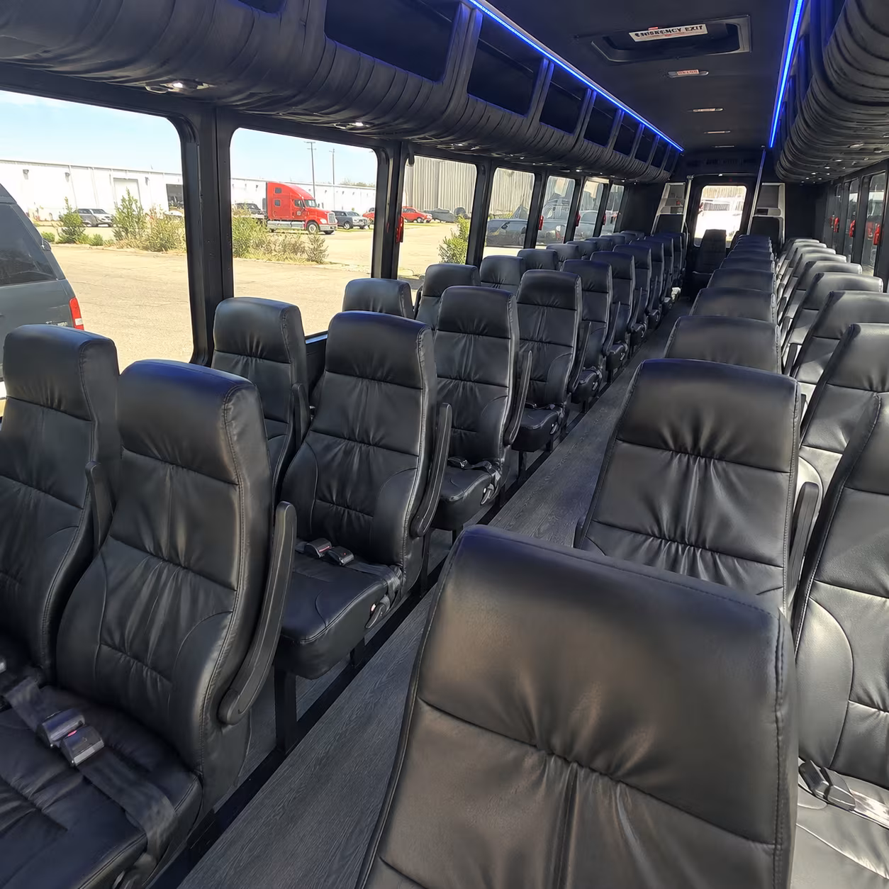 Oakland School Event Transportation party bus exterior