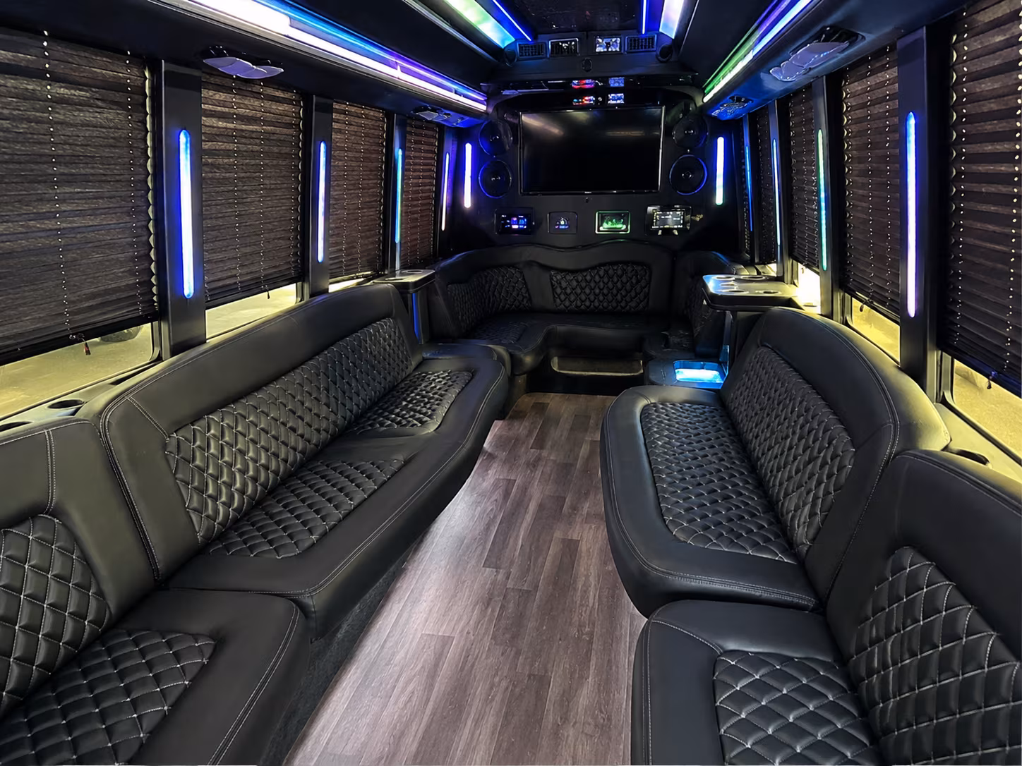 Oakland Sporting Event Transportation party bus interior