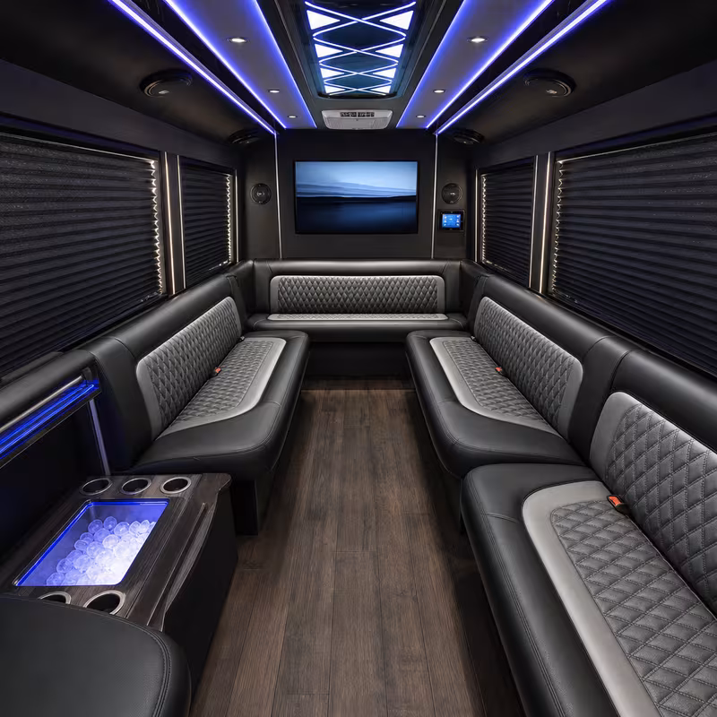 14 Passenger Sprinter Limo Interior