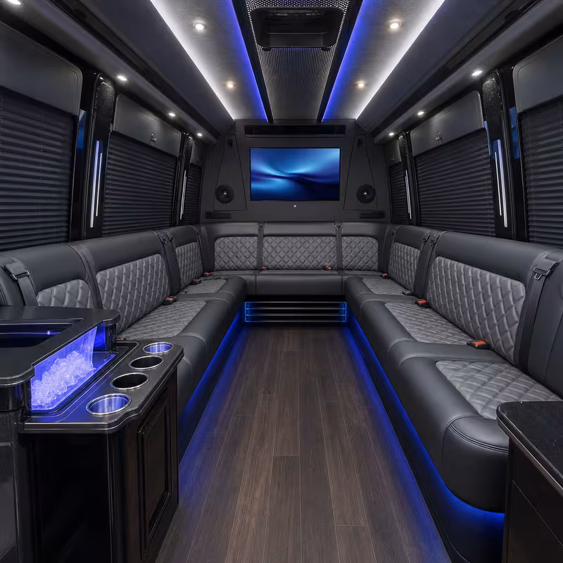 14 Passenger Sprinter Limo Interior